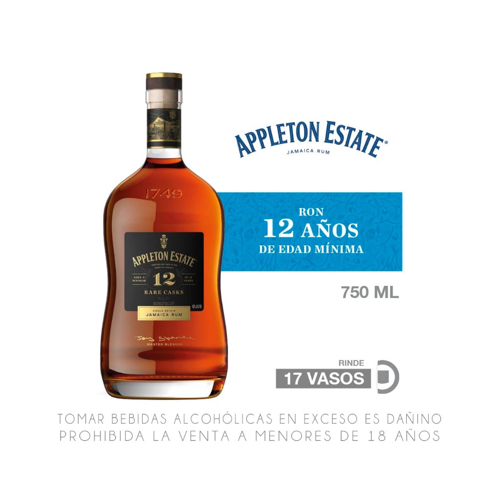 R750_WH_1000x1000px Appleton Estate Rare Casks, 12 A?os, Ron, 750 Ml - Image 1
